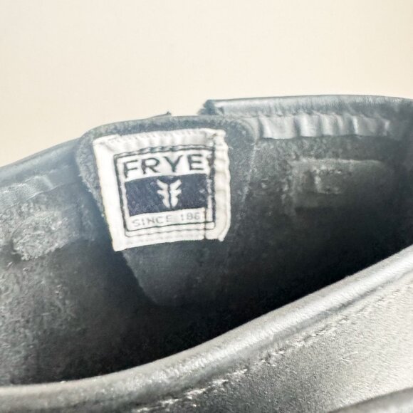 Frye Engineer Boots Black Leather Short 2 Buckle 9M - Picture 6 of 8
